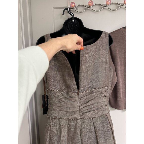 NWT Jones New York Dress Women’s Brown 2 PC Dress Cardigan Sz 10 - Picture 15 of 16